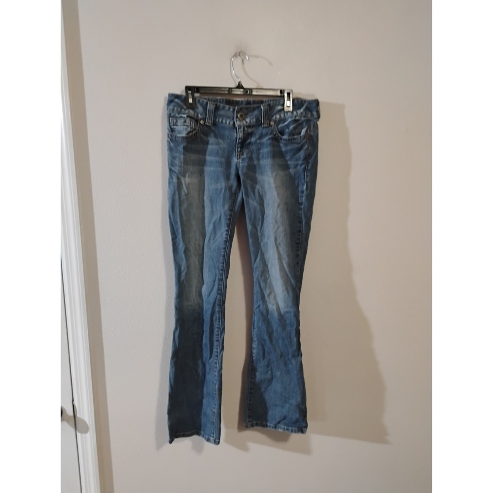 Guess Jeans Womens 31 Medium Wash Low Rise Bootcut Denim Blue Pants